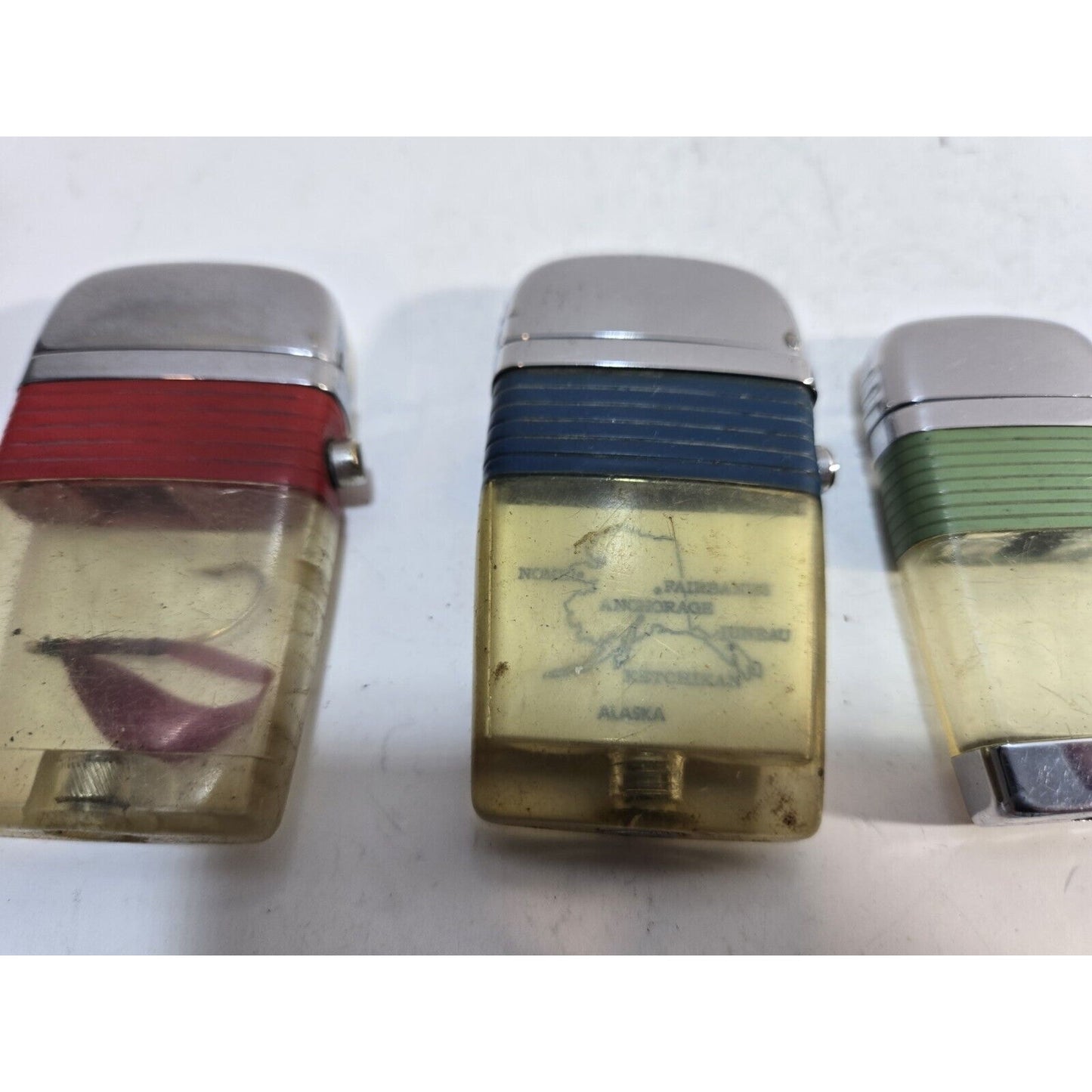 Lot of 3 Scripto VU Vintage Lighters 6991/35