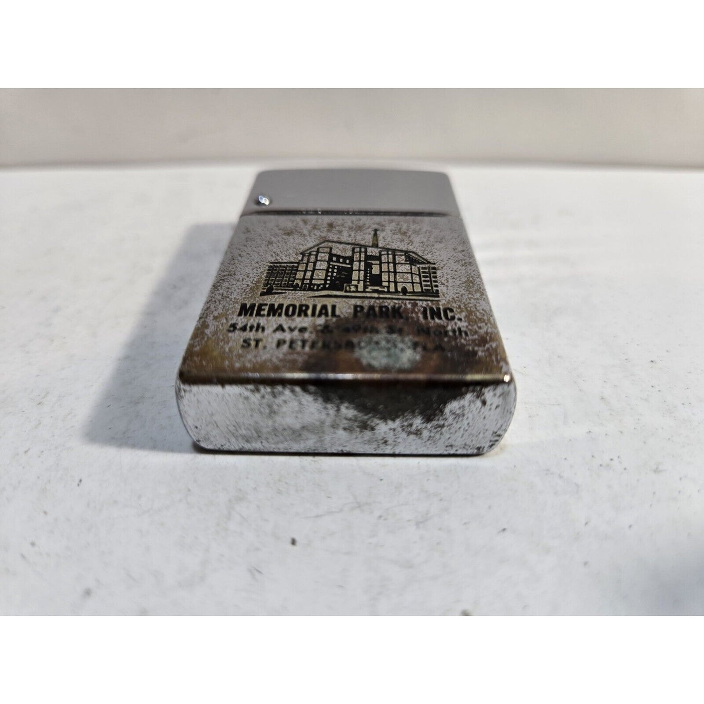 Vintage Working Brown & Bigelow Wind Master Memorial Park Lighter 7070/30