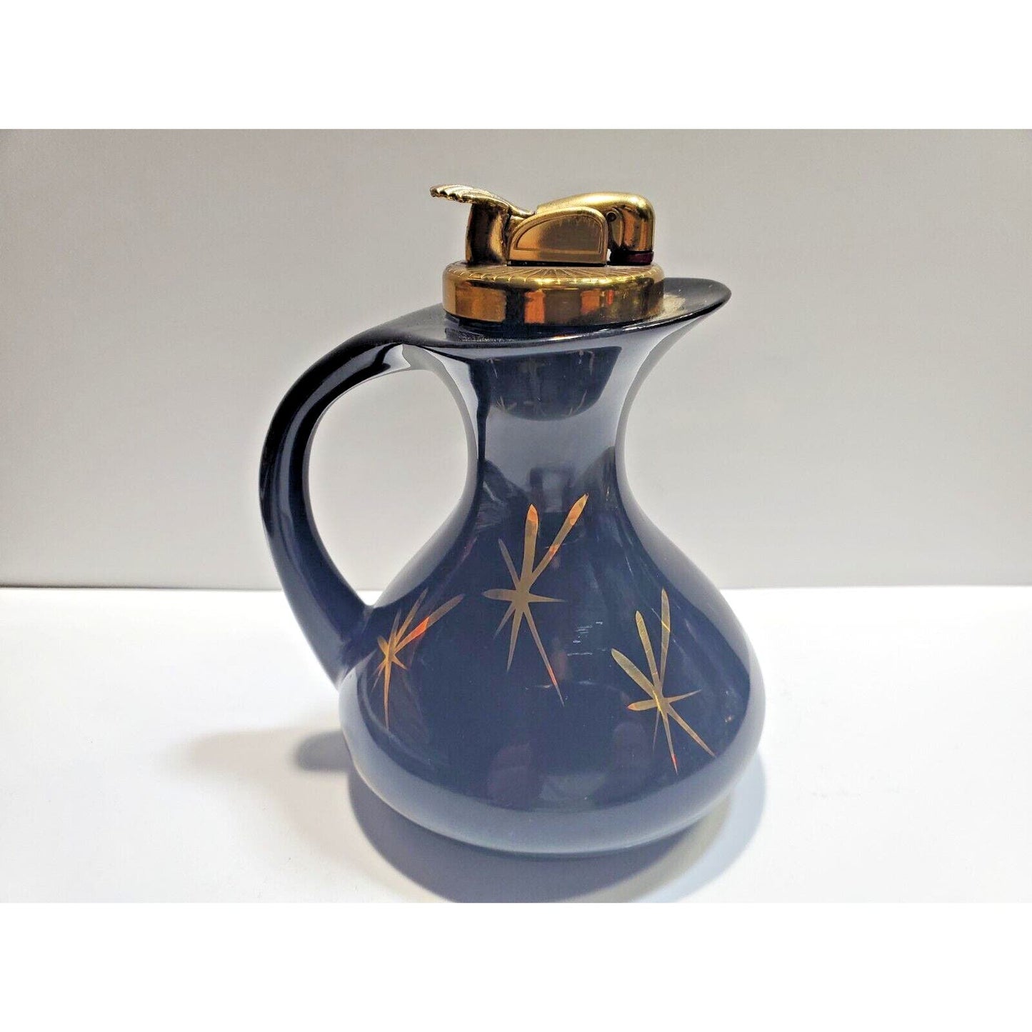 VINTAGE EVANS BONE CHINA 5" TABLE LIGHTER ART DECO GOLD TRIMMED 6678/13