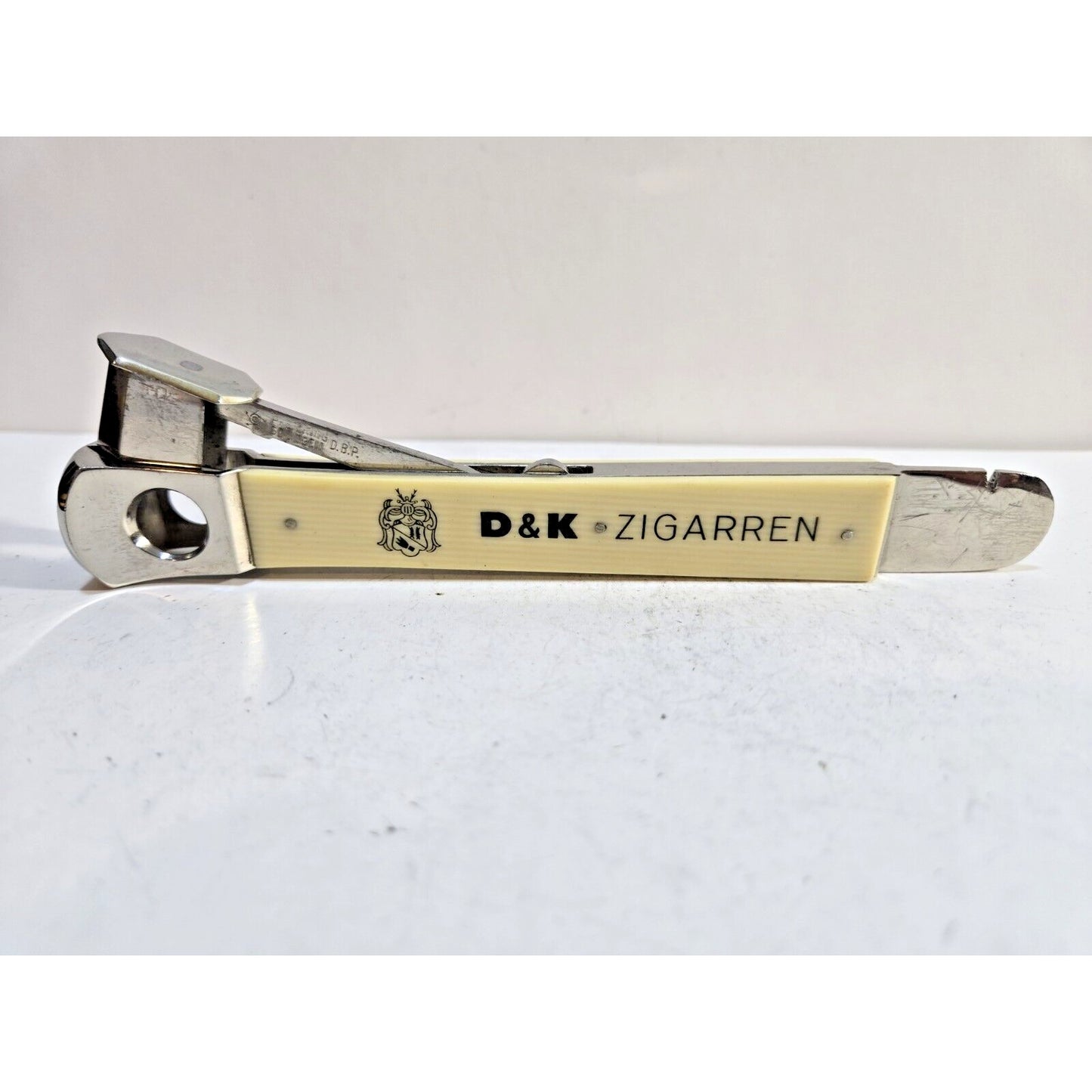 Vintage Cigar Cutter Solingen Germany D & K ZAGARREN 7112/6