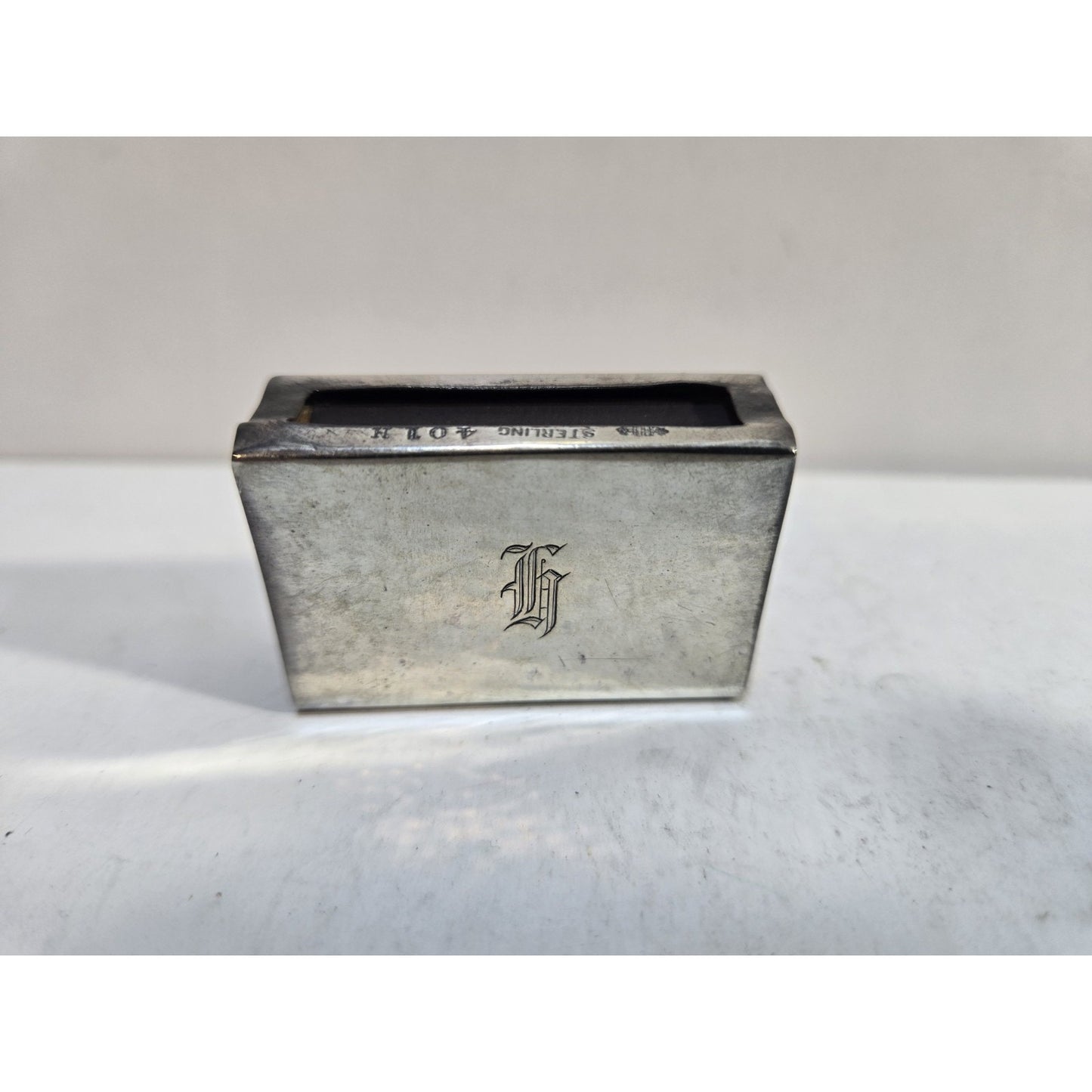 Lot 2 WEBSTER STERLING SILVER MATCHBOX MATCH BOX SAFE HOLDER CASE 7840/3
