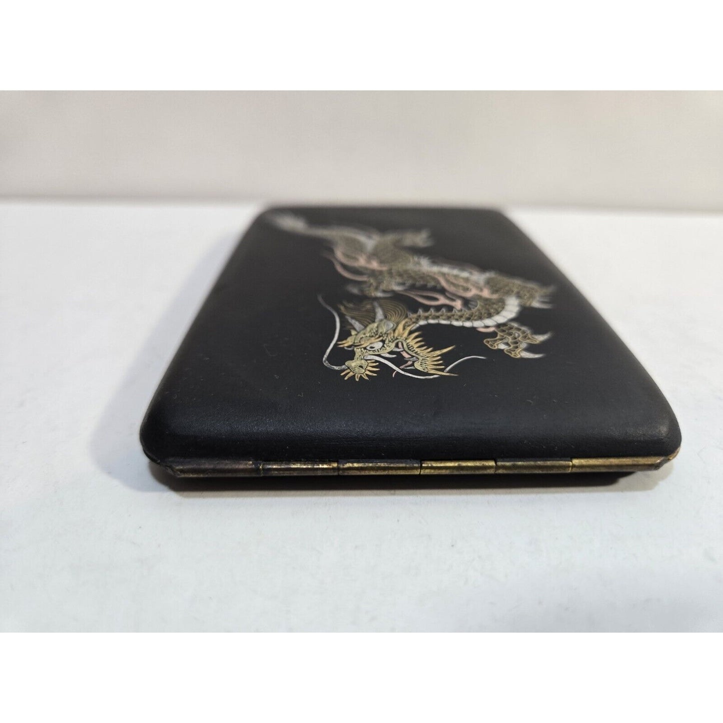 Dragon ANTIQUE Japan Komai Damascene K24 GOLD, SILVER Cigarette Case 7303/2