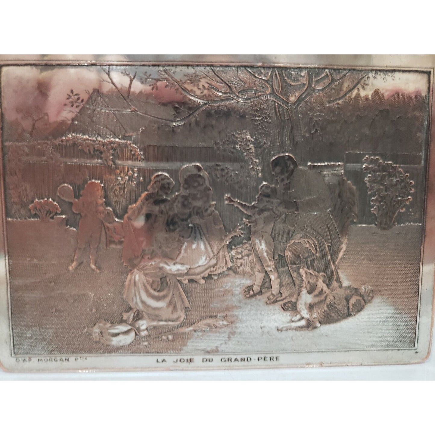 Engraved Silver Cigarette Case / Humidor, Morgan Co, Germany 383/17