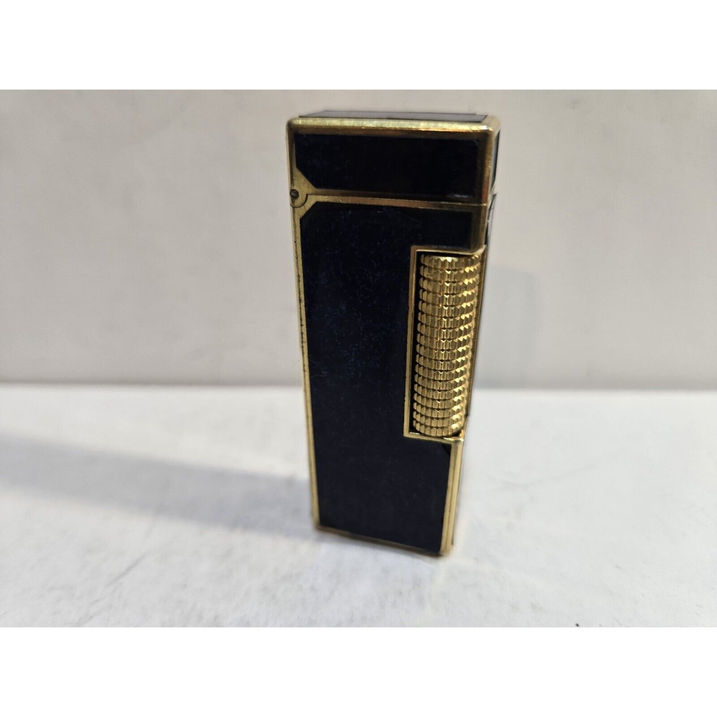 Working Vintage DUNHILL Rollagas Lighter Enamel, Gold Tone SWISS MADE, 7589/37