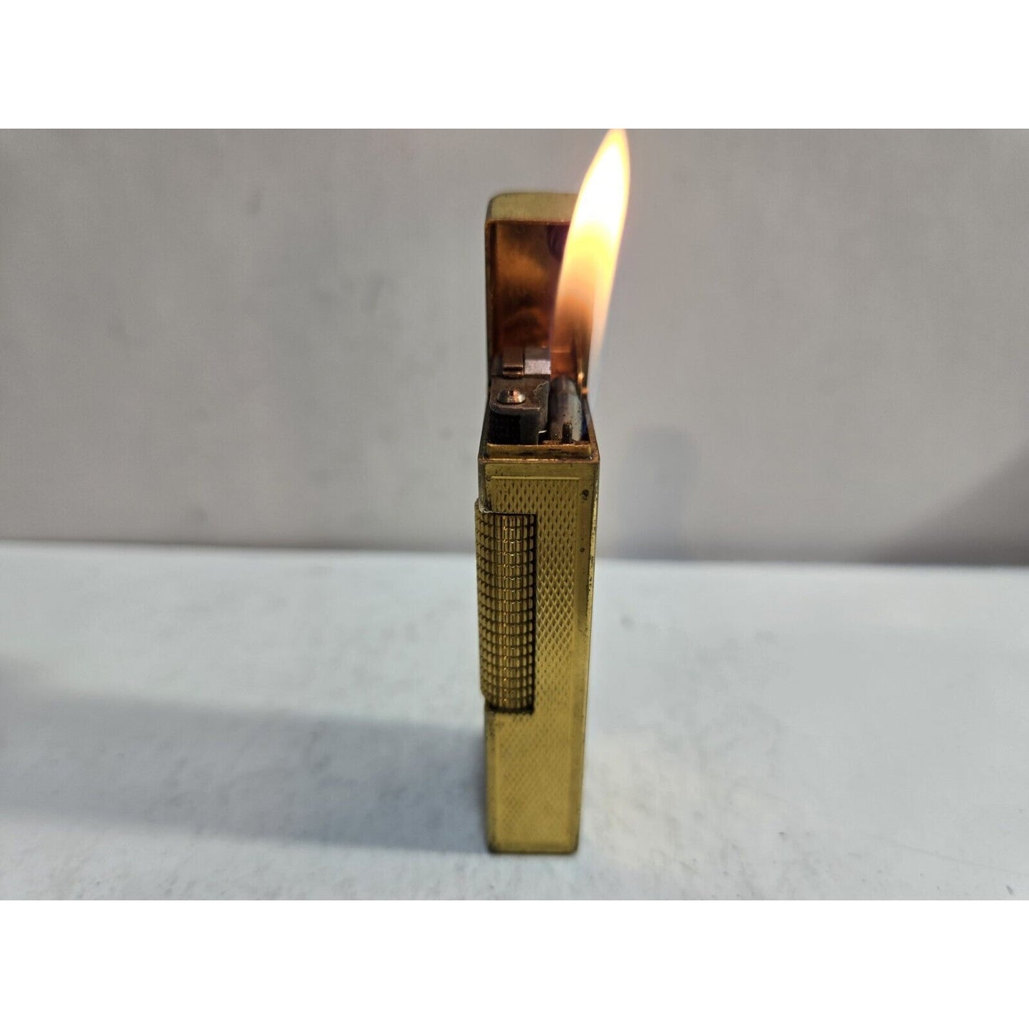 Working Vintage DUNHILL Rollagas Dragon Lighter Gold Tone SWISS MADE, 7074/37