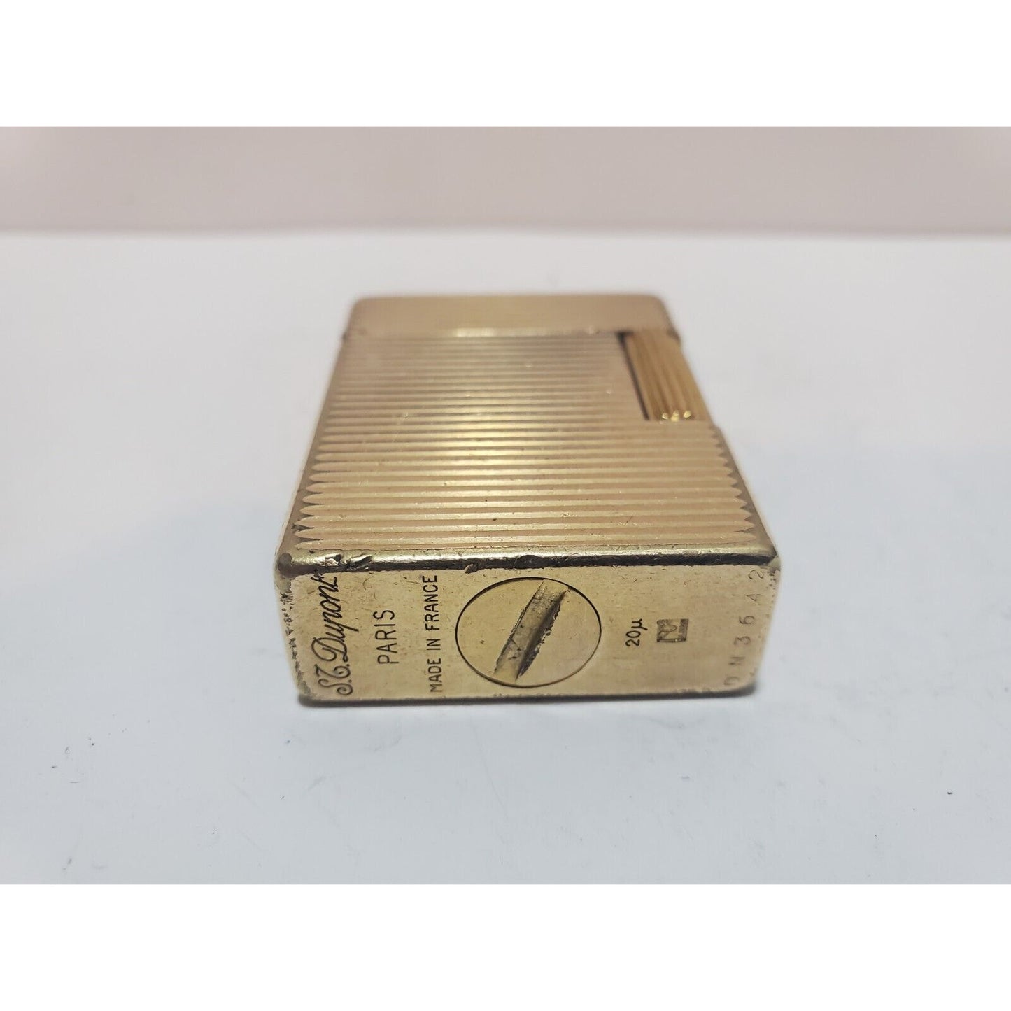 Working ST Dupont Lighter Line 1 Small- Paris, France- Gold-Plated 6885/37