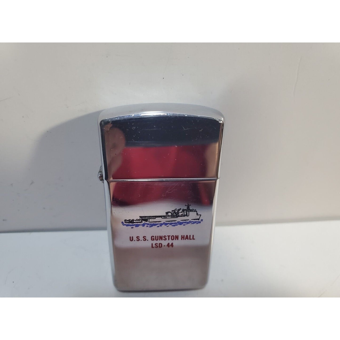 Vintage Working Zippo Lighter USS Gunston Hall LSD-44 6781/33