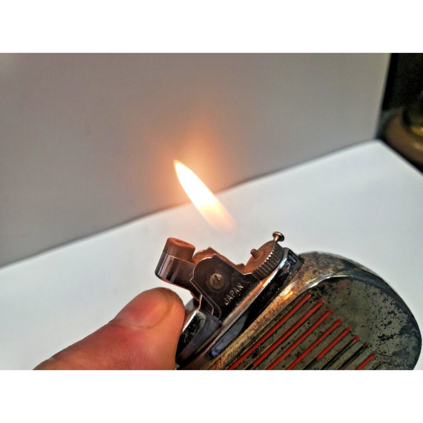 Working Vintage 50s Comoys of London Japan Table Lighter Golf Ball, Club 6626/40