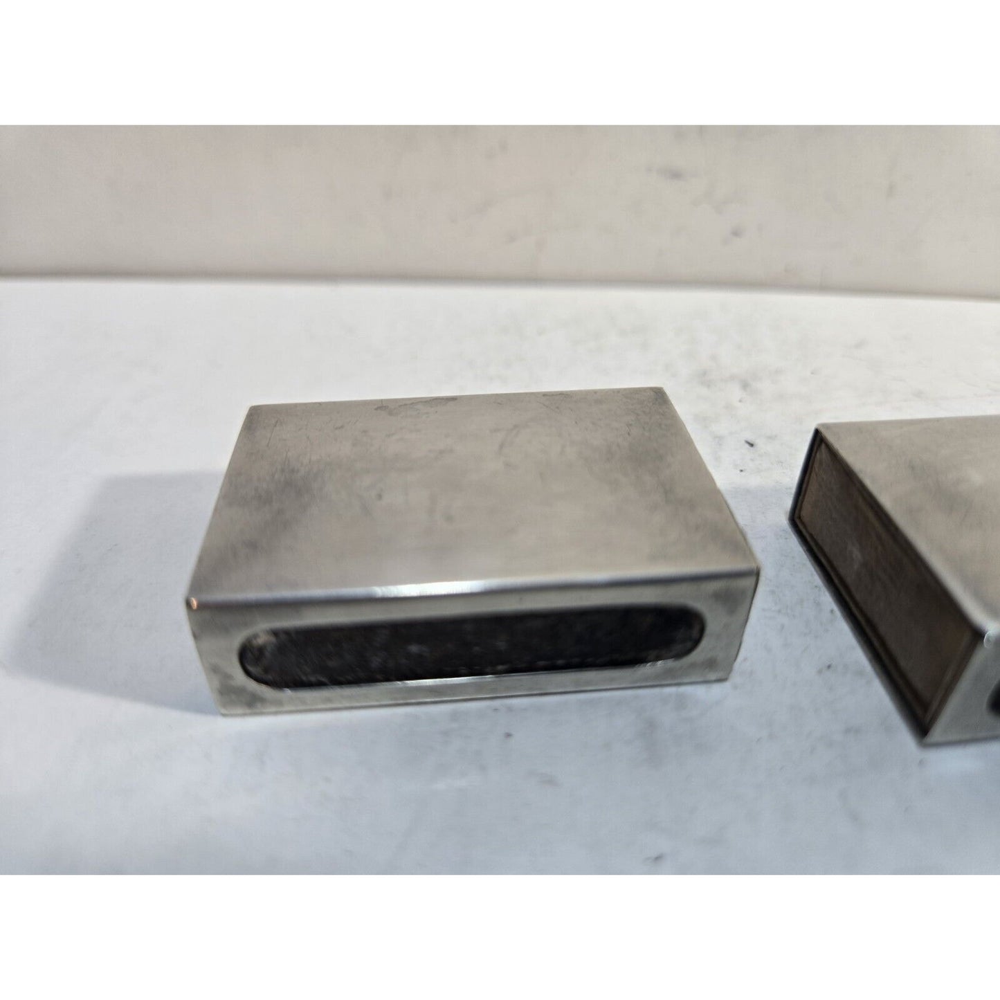 Lot 2 WEBSTER STERLING SILVER MATCHBOX MATCH BOX SAFE HOLDER CASE 7665/3