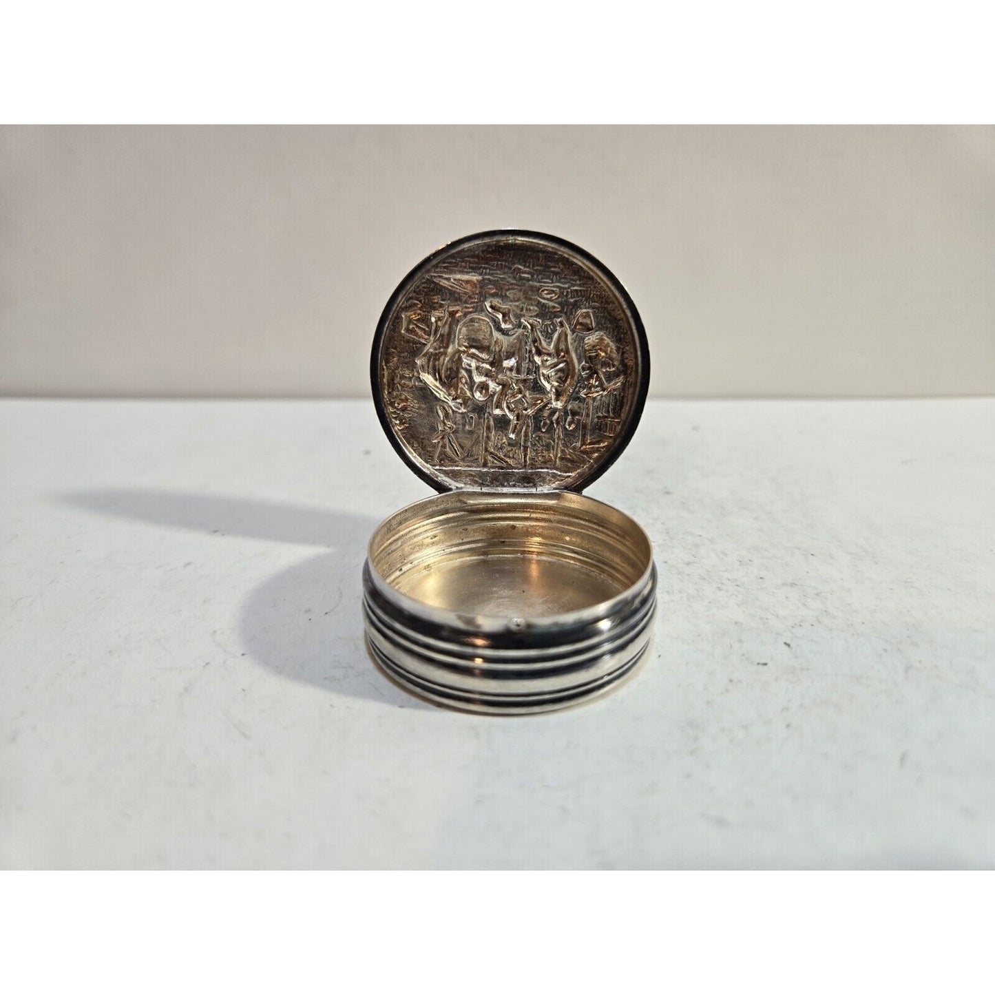 DANISH SILVER PILL BOX PILLBOX by Hans Jensen Denmark c1960s 7313/3