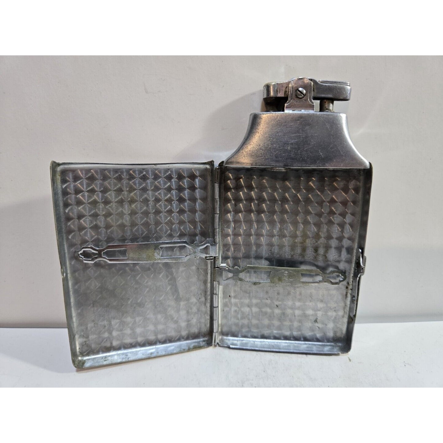 Working Ronson Mastercase Silver Tone Cigarette Case Lighter 7172/14