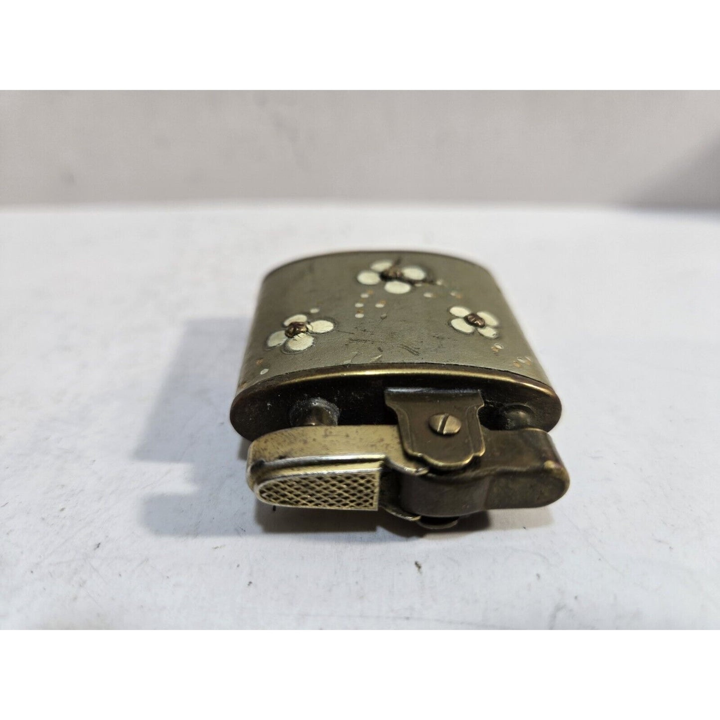 Vintage Working Prince Gardner Leather Wrapped & Brass Lighter 7079/32