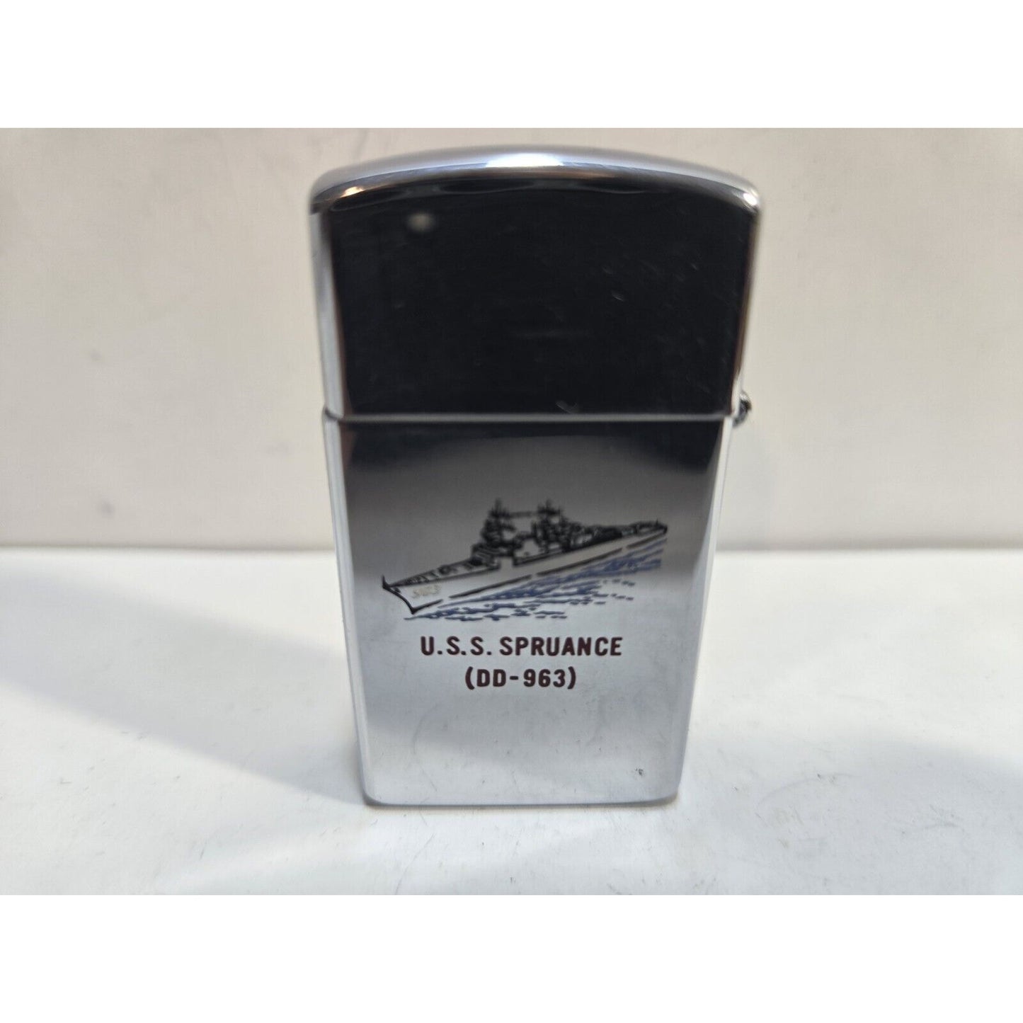 Vintage Zippo US Navy Lighter DD-963 USS Spruance Class Destroyer 6866/33