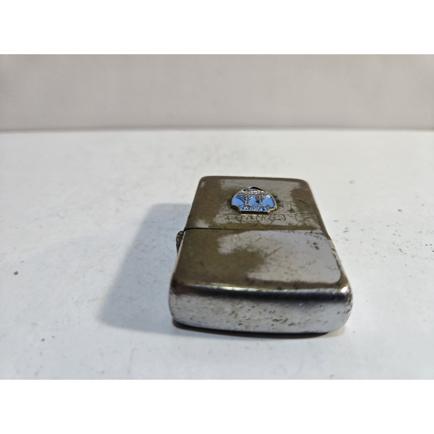 Vintage LINCOLN MERCURY Zippo Lighter Pat # 2032695 3 Barrel Hinge 7845/33
