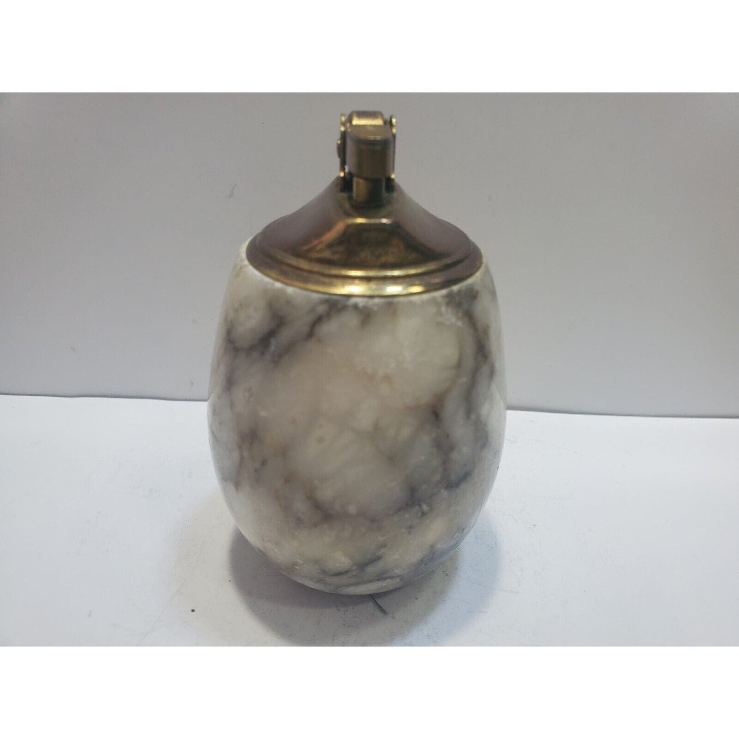 VINTAGE WORKING Brass & MARBLE TABLE LIGHTER 6627/40