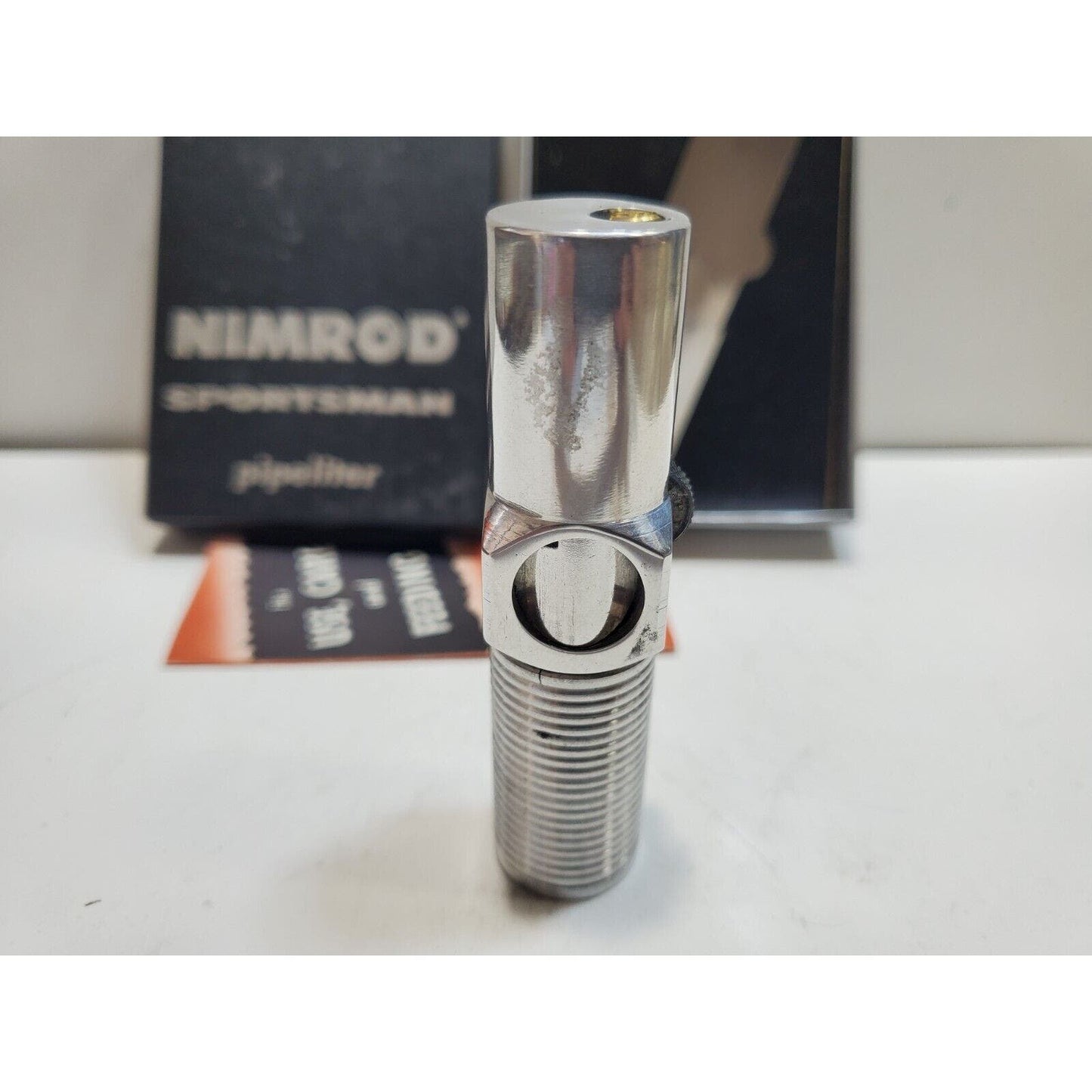 NOS Vintage Working Nimrod Pipeliter Pipe Lighter, Original BOX, UNLIT 6397/24