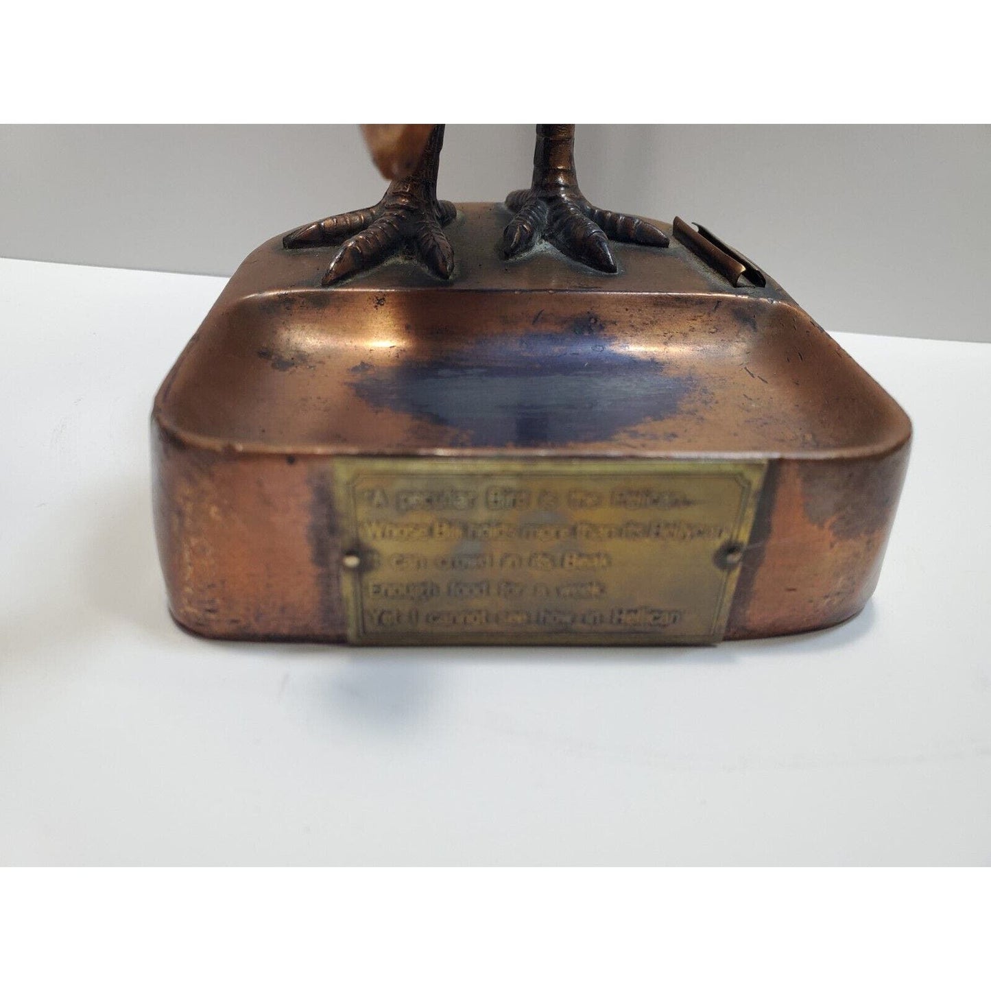 Vintage Ronson Art Metal Works Striker Table Lighter Pelican Bird 6511/13