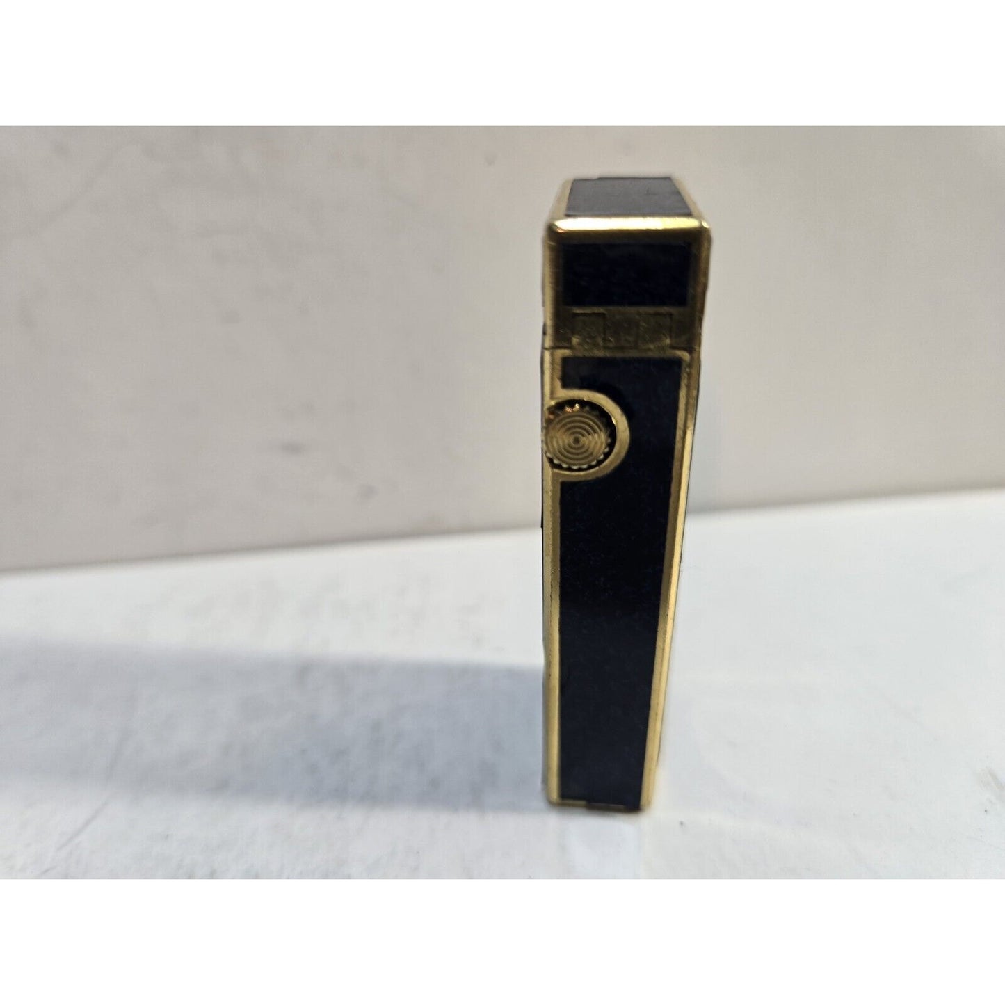 Working Vintage DUNHILL Rollagas Lighter Enamel, Gold Tone SWISS MADE, 7589/37