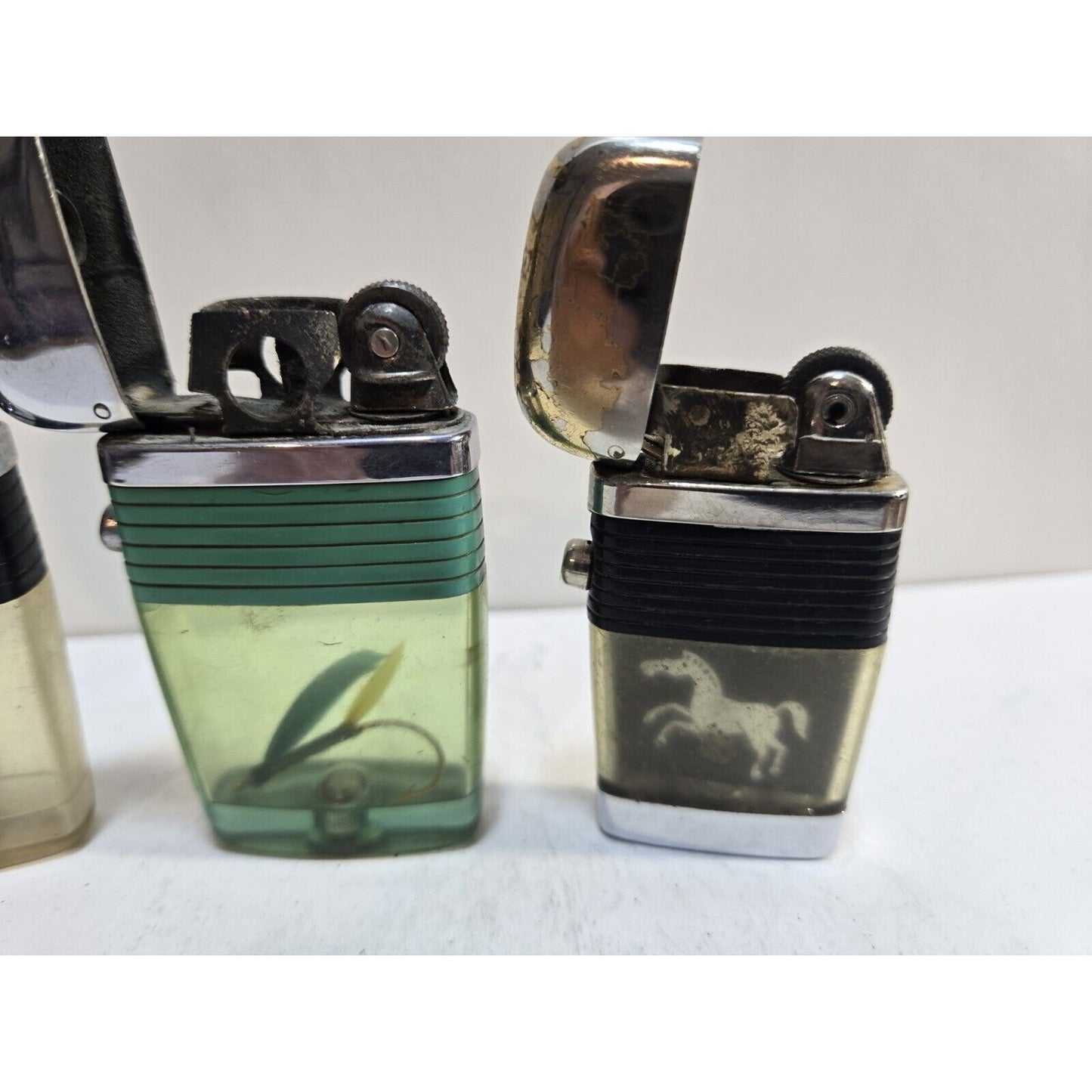 Lot of 3 Scripto VU Vintage Lighters 6985/35