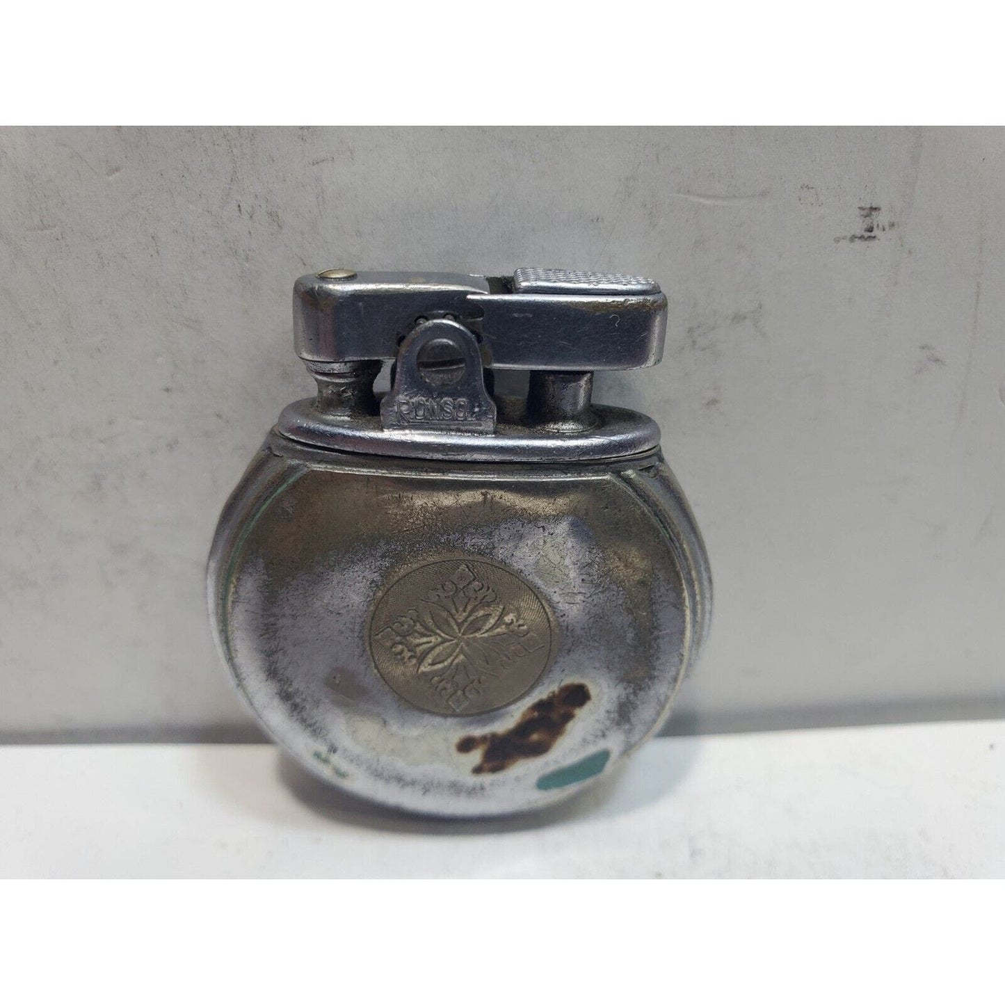 Vintage Working 1930's Ronson Rondette Jr. Silver Tone Lighter 6443/26