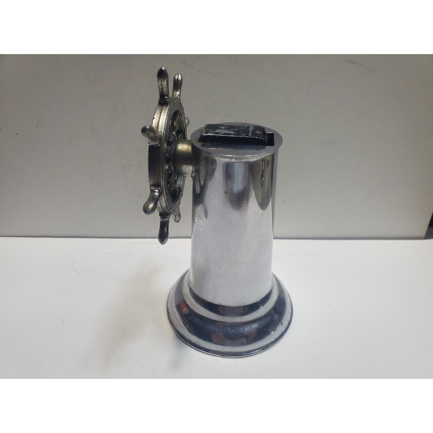 Vintage Unique Working Hamilton Lighter Chrome Nautical Ships Wheel 6463/47