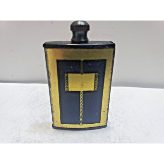 Vintage Match King Gold and Black Art Deco Permanent Match Lighter 6637/31