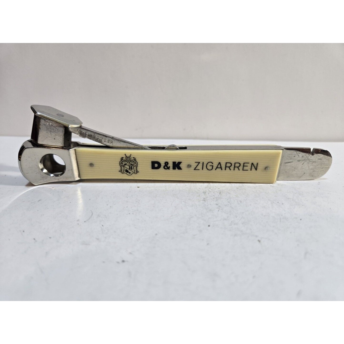 Vintage Cigar Cutter Solingen Germany D & K ZAGARREN 7112/6