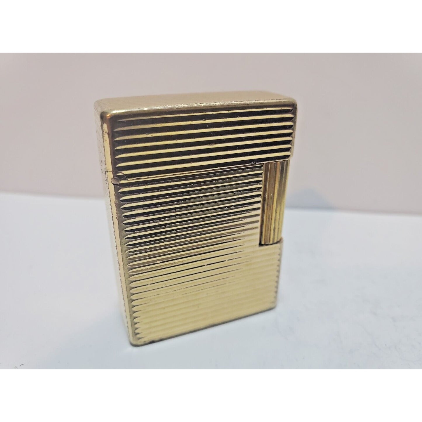 Working ST Dupont Lighter Line 1 Small- Paris, France- Gold-Plated 6885/37