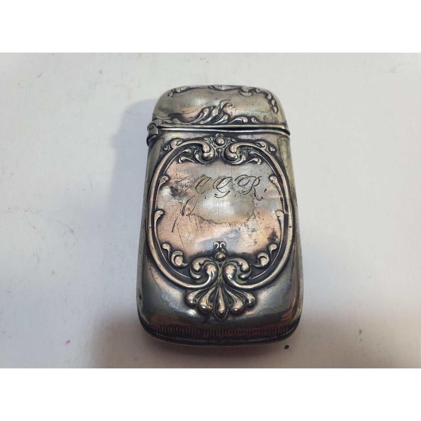 Vintage Ornate Silver Match Safe / CASE / Vesta / Holder 6786/31