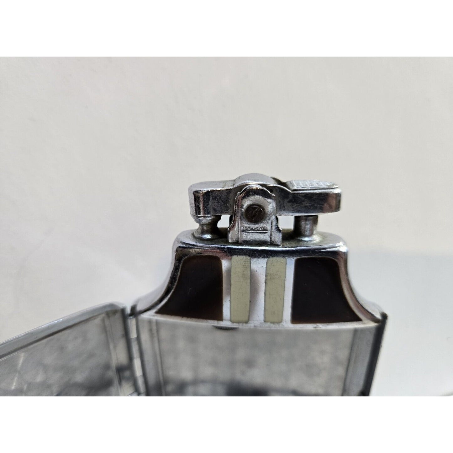 Working Ronson Mastercase Enamel, Silver Tone Cigarette Case Lighter 7161/14