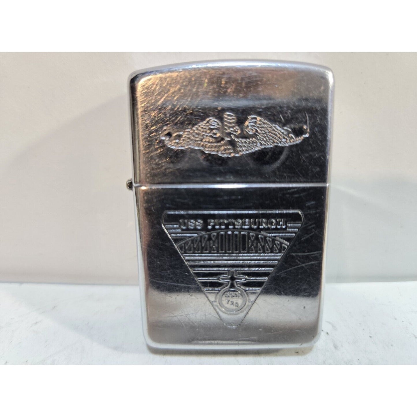 Working Vintage USS PITTSBURGH SSN 720 - Military Zippo Lighter 7215/33