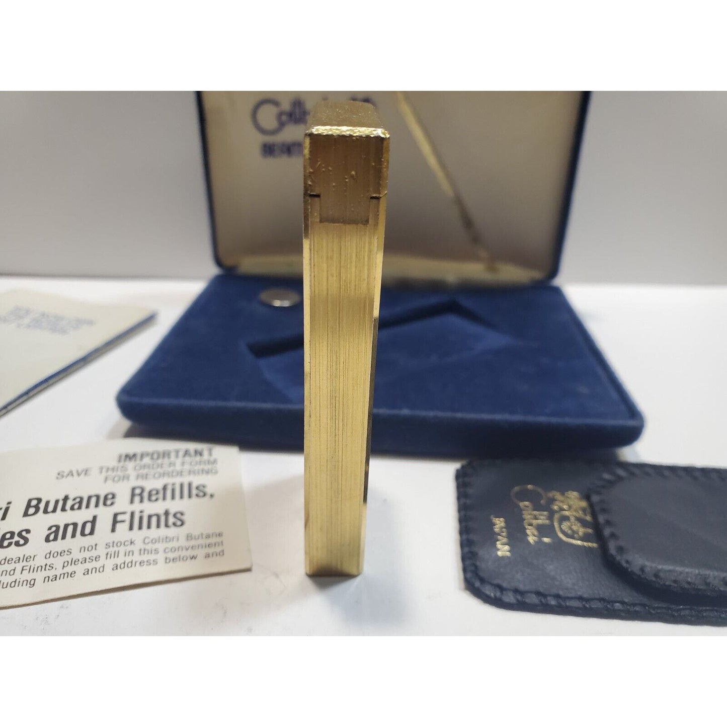 Vintage Colibri Beam Sensor Gold Tone Lighter, Original Box 6682/24