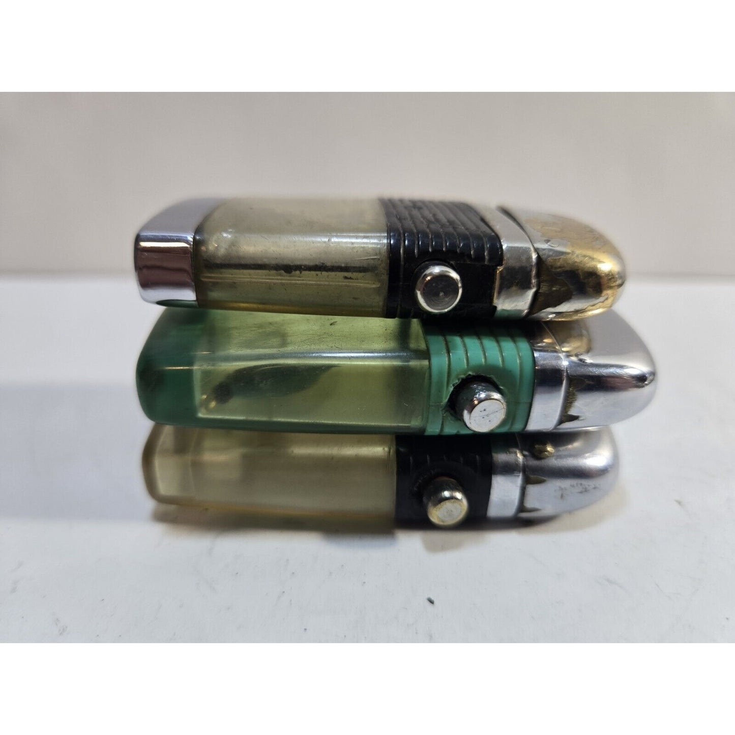 Lot of 3 Scripto VU Vintage Lighters 6985/35