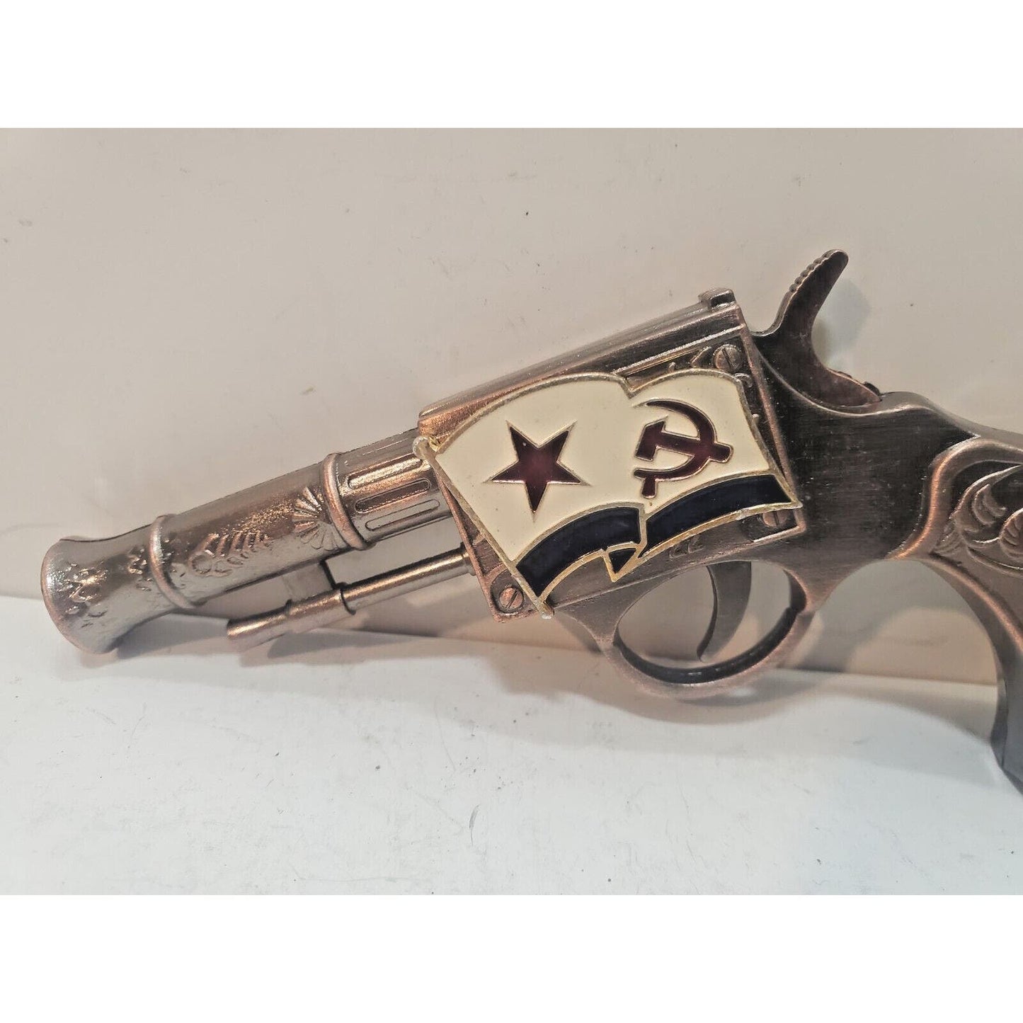 Vintage Working Pistol Gun BUTANE Lighter 2 1/2" Keychain Fob 6276/28