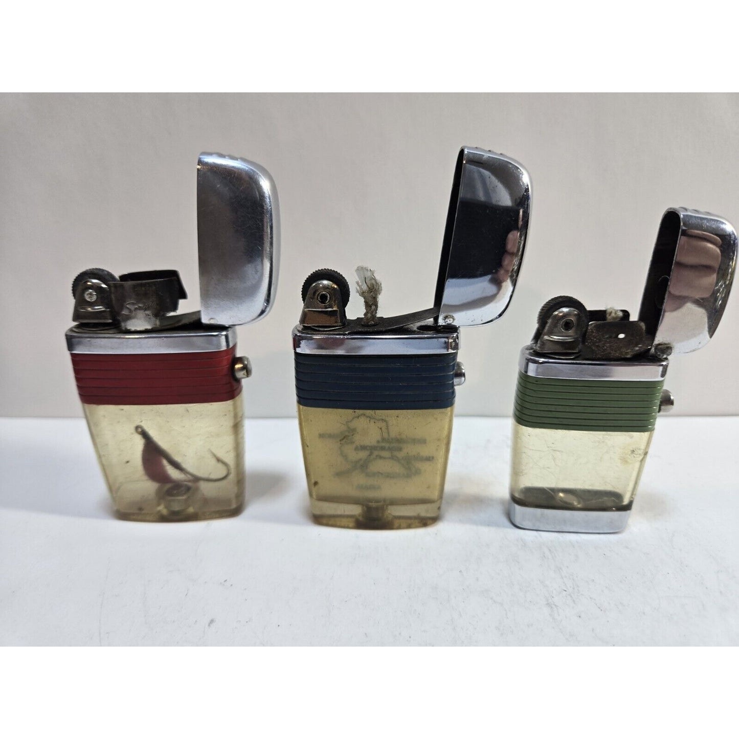 Lot of 3 Scripto VU Vintage Lighters 6991/35