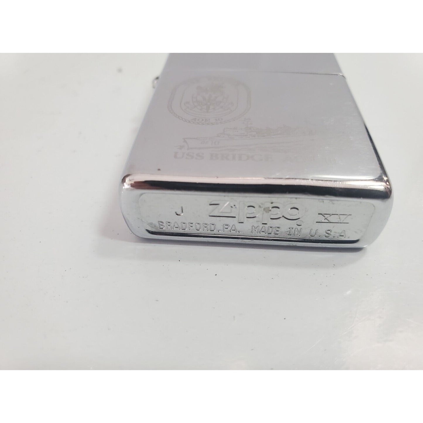 Vintage Zippo USS BRIDGE AOE-10 / US NAVY Ship. 3608/33