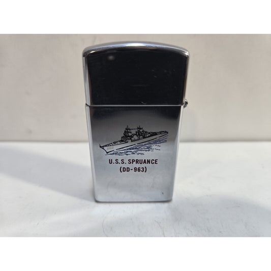Vintage Zippo US Navy Lighter DD-963 USS Spruance Class Destroyer 6866/33