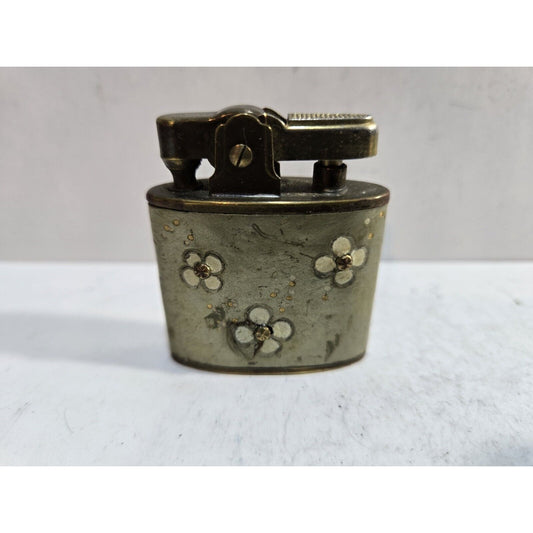 Vintage Working Prince Gardner Leather Wrapped & Brass Lighter 7079/32