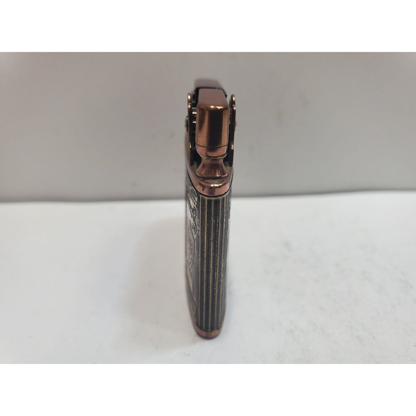 Vintage WORKING Gold & ENAMEL LOGO Atlak Lite SUPER AUTOMATIC LIGHTER 6766/32