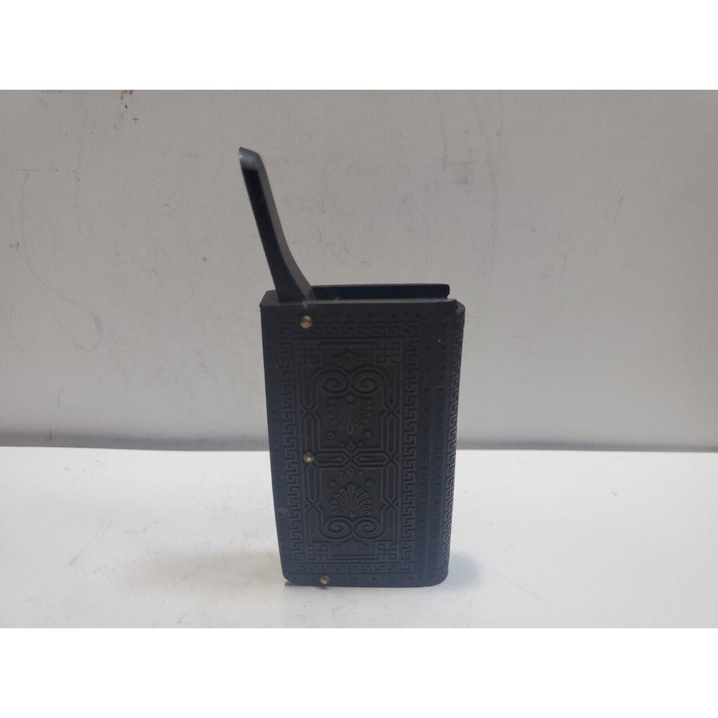 Vintage Black Plastic Match Safe / CASE / Vesta / Holder 6368/31