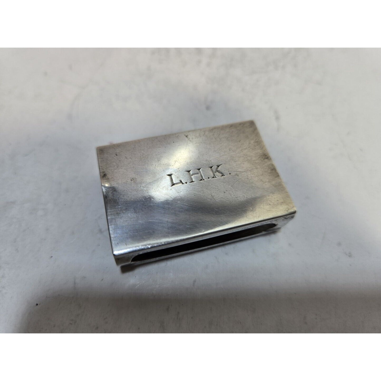 WEBSTER STERLING SILVER MATCHBOX MATCH BOX SAFE HOLDER CASE 6802/3