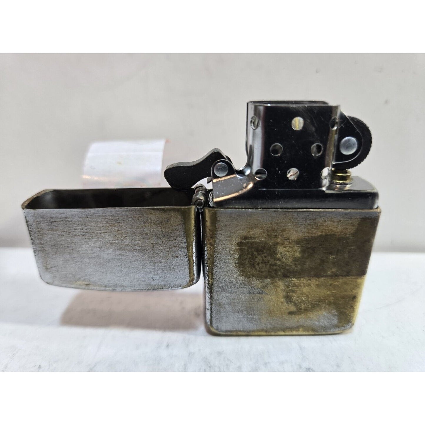 Vintage Zippo Lighter Pat # 2032695 3 Barrel Hinge 7645/33