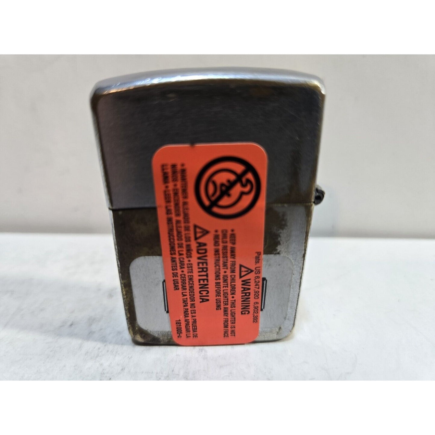 Vintage Zippo Lighter Pat # 2032695 3 Barrel Hinge 7645/33