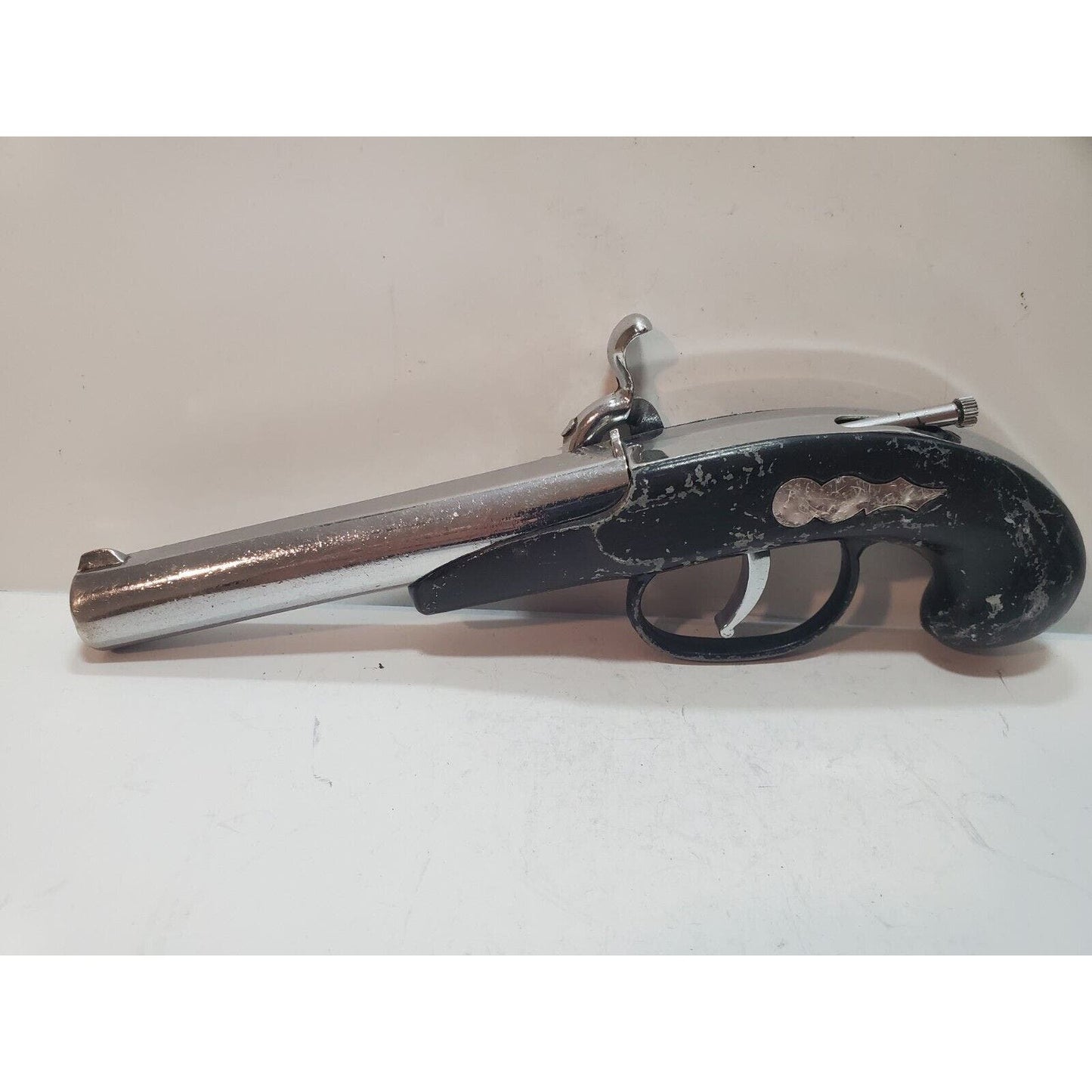 Flintlock Gun Dueling Pistol Table Cigarette Lighter Tobacciana Vintage 6281/28