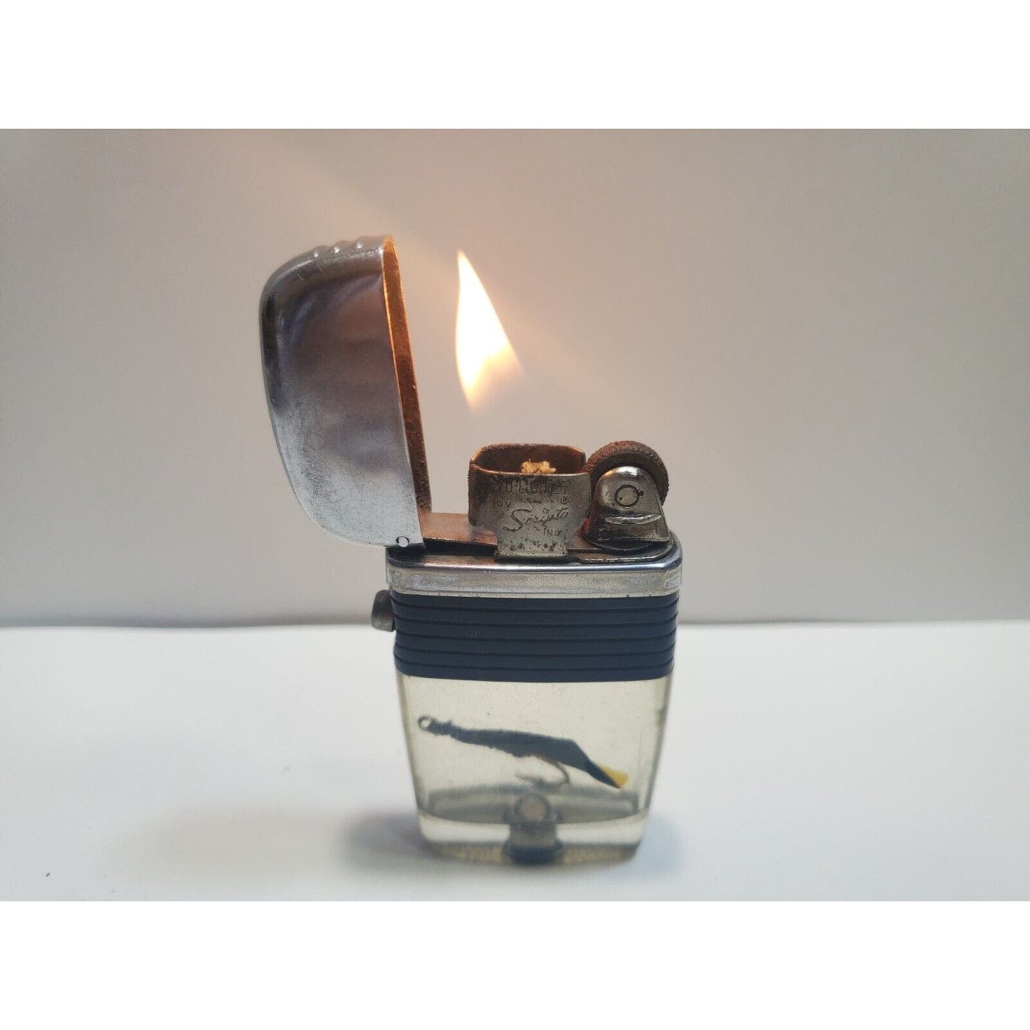 Working Vintage Scripto Vu Lighter Fly Fishing Hook Lure 6532/29