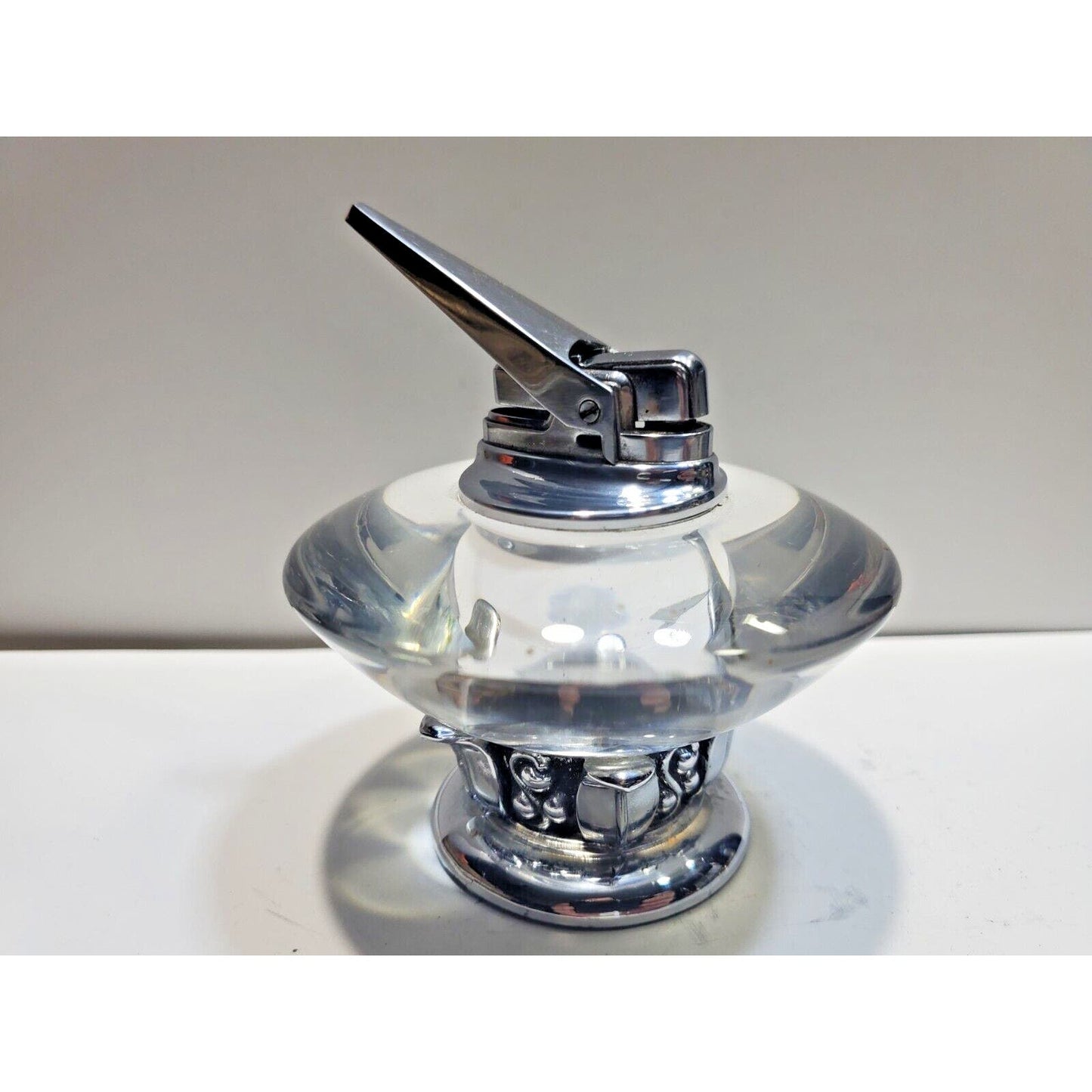 Working Vintage Ronson NORDIC Table Lighter Silver 6673/13