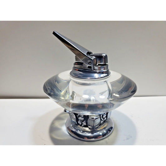 Working Vintage Ronson NORDIC Table Lighter Silver 6673/13