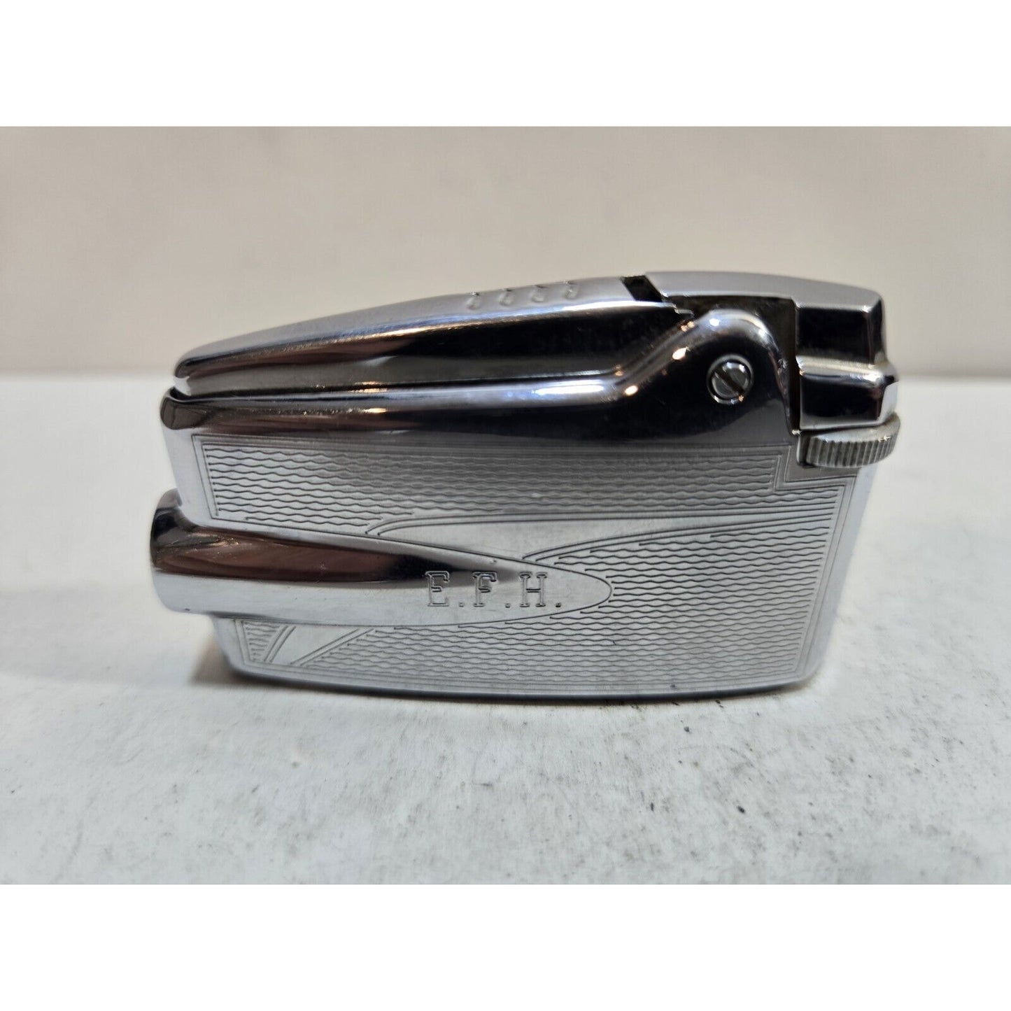 Vintage Working Ronson Premiere Converted To Gasoline Silver Adonis Lighter