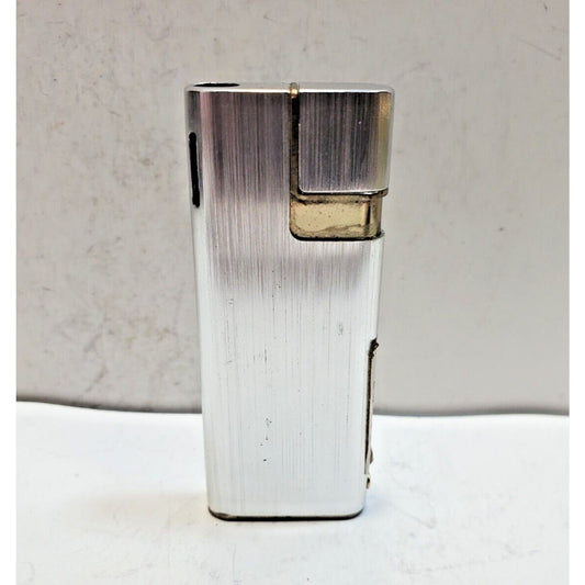 NOS Working Vintage BATTAT Silver & Gold Tone Lighter 6391/34