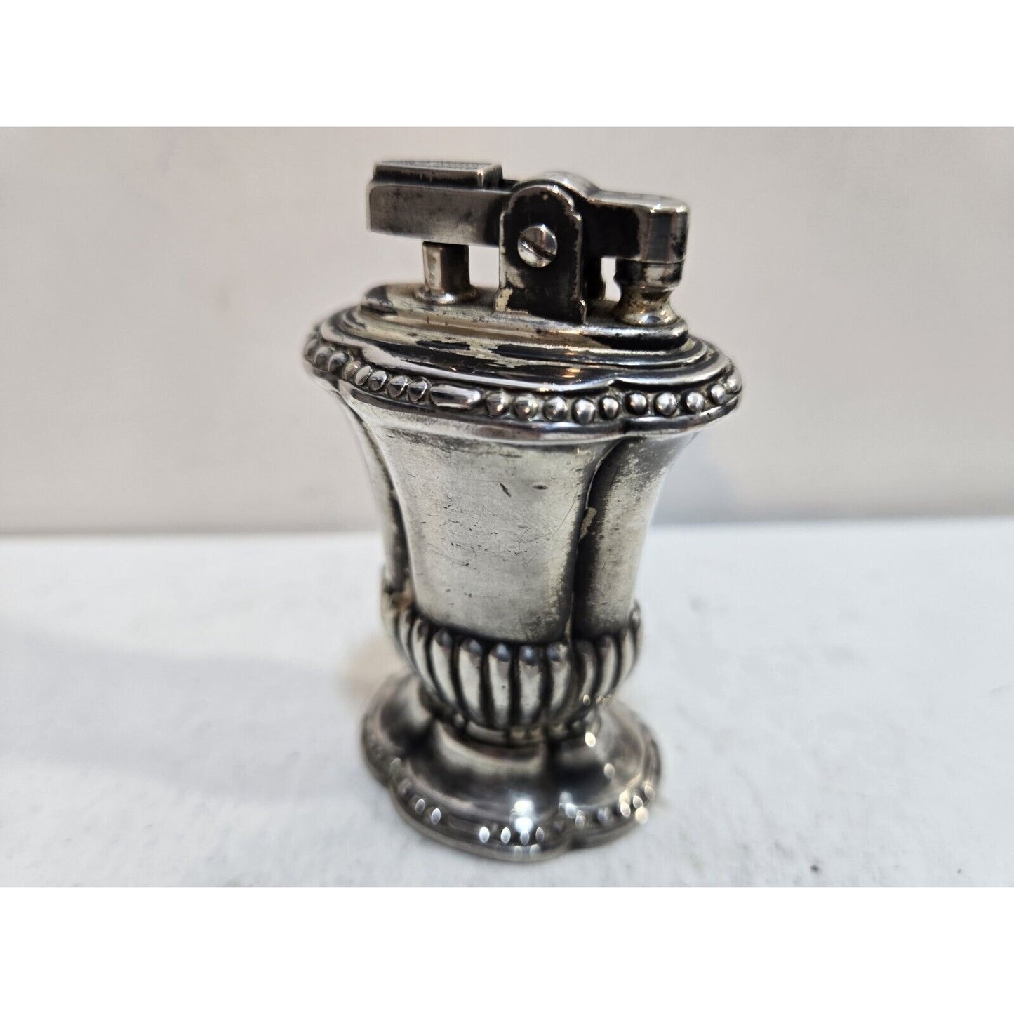 Vintage Working Ronson Mayfair Silverplate Table Lighter 1950s 7395/13